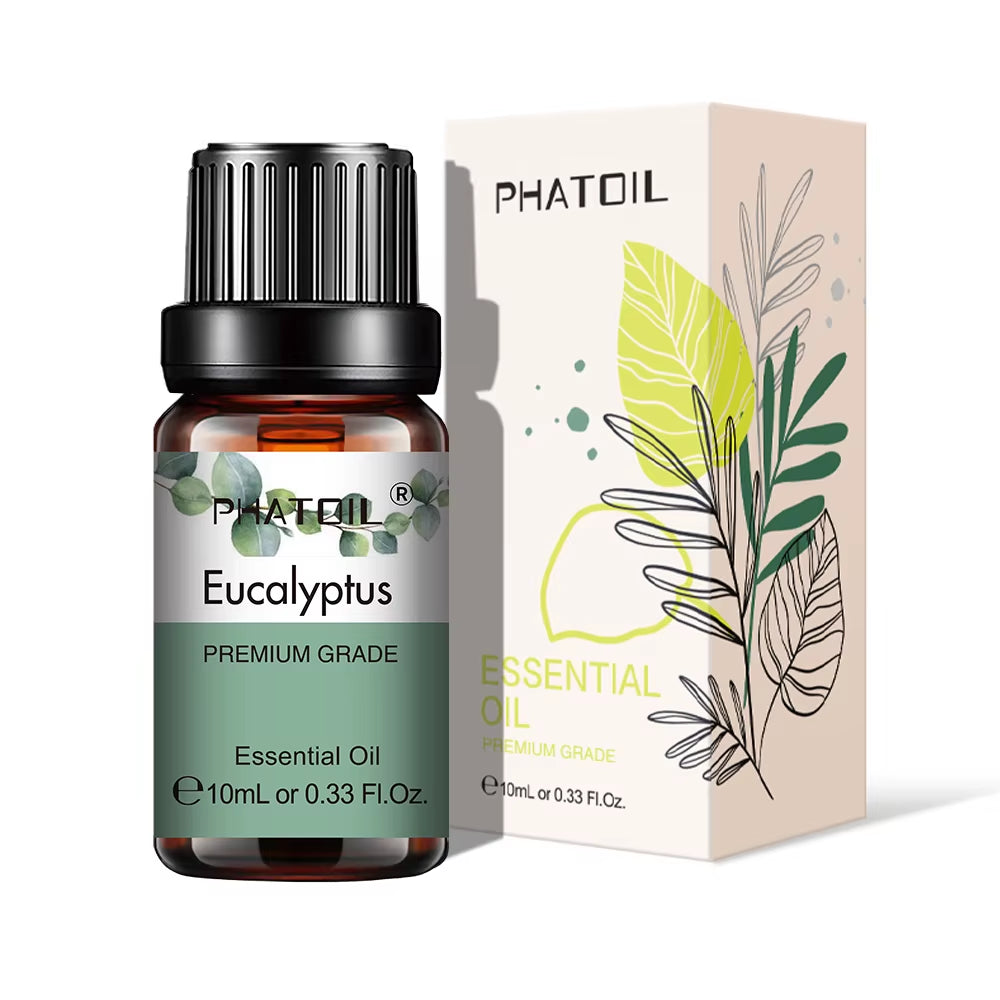 Natural Plant Essential Oil 10Ml Eucalyptus Lavender Bergamot Vanilla Peppermint 1PCS Aroma Essential Oils for Diffuser